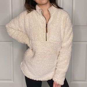 Sherpa pullover sweater